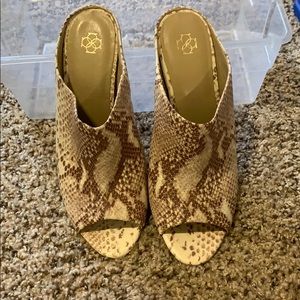 Ann Taylor Open Toe Mule Heel Sandals